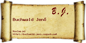Buchwald Jenő névjegykártya